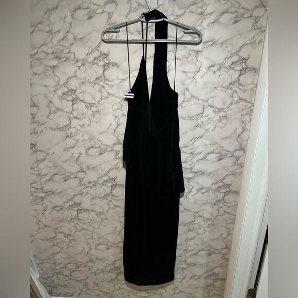 REISS Xena Halterneck Draped Maxi Dress - Picture 6 of 8